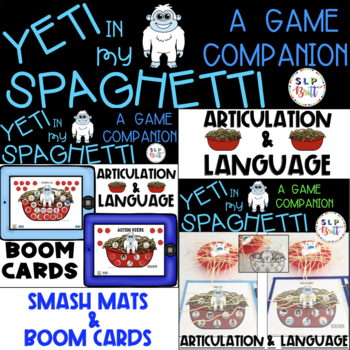 Preview of YETI IN MY SPAGHETTI GAME COMPANION BUNDLE, SMASH MATS & DIGITAL BOOM CARDS