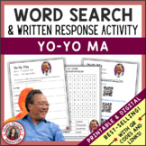 YO-YO MA Music Word Search and Biography Research Activity