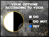 YODA Do Or Do Not - Circle Pie Graph Fun - Star Wars Math 
