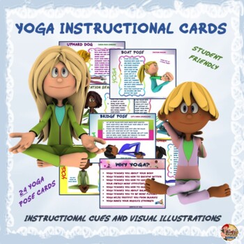 Preview of YOGA Movement Cards- Kid Friendly Cues & Visual Illustrations