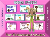 YOGA Poses- Top 10 Movement Visuals- Simple Large Print Design
