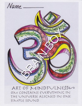 Preview of YOGA - THE MEANING OF OM COLORING WORKSHEET