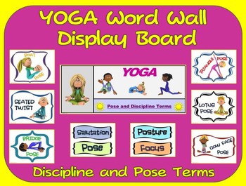 Preview of YOGA Word Wall Display: Discipline, Graphics & Pose Terms