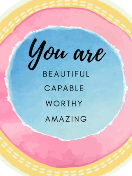 YOU ARE... sign by Melissa Palumbo | TPT