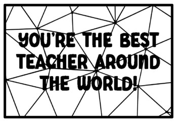 Preview of YOU'RE THE BEST TEACHER AROUND THE WORLD! Teacher Appreciation Activity