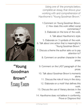 young goodman brown essay topics