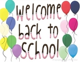 YUMMY - WELCOME BACK TO SCHOOL POSTER