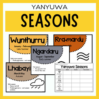Preview of Yanyuwa Seasons Australian Calendar & Worksheet