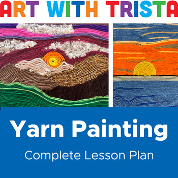 Preview of Yarn Painting Art Lesson Inspired by Huichol - Hispanic Heritage Month