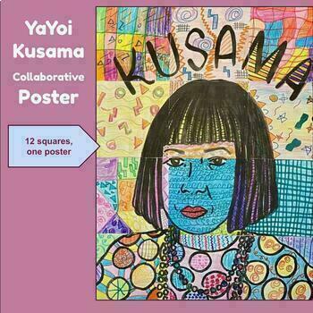 Preview of Yayoi Kusama Collaborative Poster; 12 individual 8.5"x11" pages; 18"x24" poster.