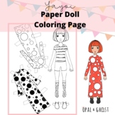 Yayoi Kusama Color and Cut Paper Doll Activity and Intro Sheet
