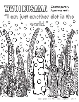 Preview of Yayoi Kusama Coloring Page - Diverse Artists
