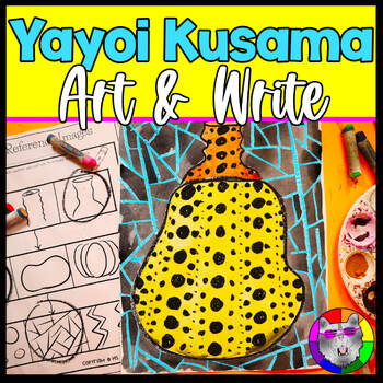 Preview of Yayoi Kusama Gourd Art and Writing Prompt Worksheets, Art & Write