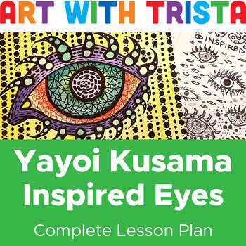 Preview of Yayoi Kusama Inspired Abstract Eye Painting - Women's History Month Art Lesson
