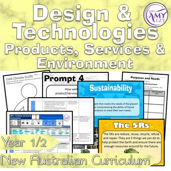 Preview of Year 1 & 2 Design & Technologies Products, Services & Environment Unit