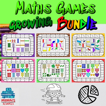 Preview of Year 1 - 4 Maths Games | Fractions/Decimals/Addition/Subtraction/Times/Division