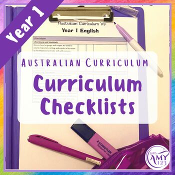 Preview of Year 1 Australian Curriculum Checklists