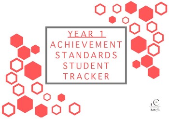 Preview of Year 1 Achievement Standard Student Tracker