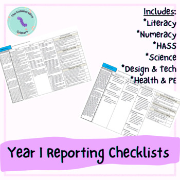 Preview of Year 1 Assessment & Reporting Checklists