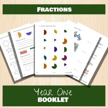 Preview of Year 1 Australian Curriculum Fractions Booklet