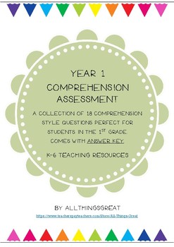 Preview of Year 1 Comprehension Assessment