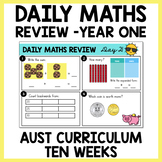 Year 1 Daily Maths Practise Slides - Australian Curriculum 10 Weeks -  SET 1