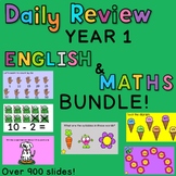 Year 1 - English & Maths Daily Review Warm Ups Australian 