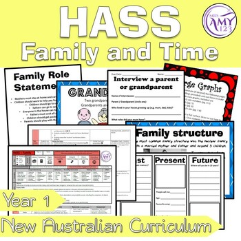 Preview of Year 1 Australian Curriculum HASS Family and Time Unit- History