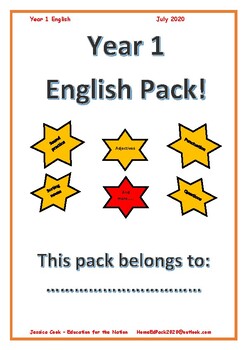 Preview of Year 1 / Kindergarten English pack