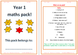 Year 1  / Kindergarten English pack and Math pack