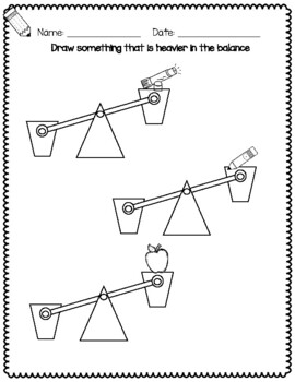 Preview of Year 1/Kindergarten Maths - Measuring weight - lighter than/heavier than