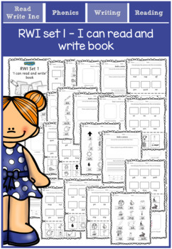 Preview of RWI phonics set 1 'I can read and write' activity workbook + sound flashcards