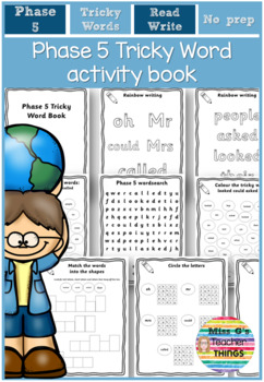 Preview of Year 1 / Kindergarten / Reception - Phase 5 Tricky word Activity Book