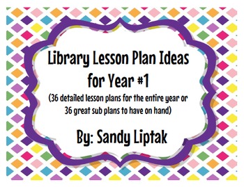 Preview of Year #1 Library Lesson Plans-British Version