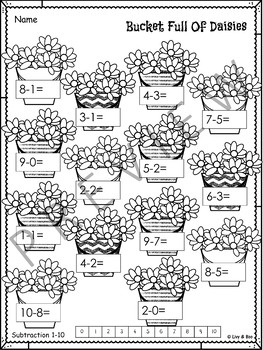 Year 1 Math - Subtraction 1-10 - No Prep Worksheets by ...