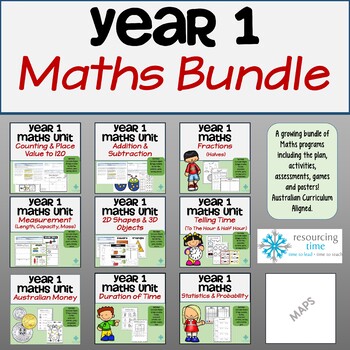 Preview of Year 1 Maths - GROWING BUNDLE (Australian Curriculum)