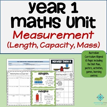 Preview of Year 1 Maths Measurement Program - Length, Capacity, Mass