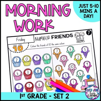 Preview of First Grade Morning Work Set 2 | Independent Work | Year 1 Term 2