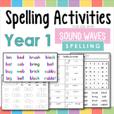 Year 1 Sound Waves - No-Prep Spelling Activities - 43 Phonemes