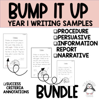 Preview of Year 1 Writing Bump It Up Wall Bundle | Narrative, Persuasive, Informative