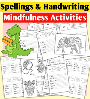 Preview of Year 1 and 2 Statutory Spellings and Handwriting Mindfulness Activity Booklet