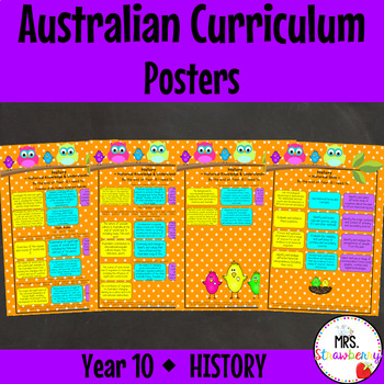 Preview of Year 10 HISTORY Australian Curriculum Posters