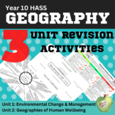 Year 10 Geography Units: 3 Revision Activities