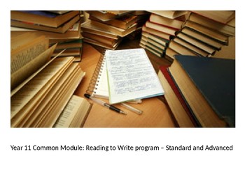 Preview of Year 11 Common Module: Reading to Write program