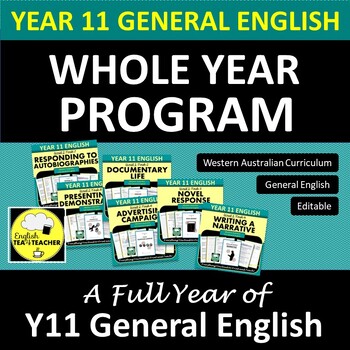 Preview of Year 11 GENERAL ENGLISH Year Program Complete Y11 Course