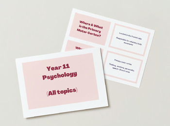 Preview of Year 11 Psychology Revision Flashcards