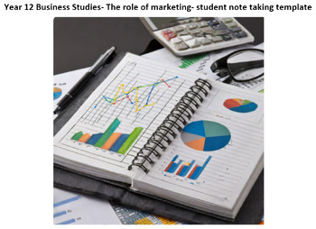 Preview of Year 12 Business Studies- The Role of Marketing- Student Notes Template