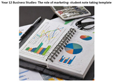 Year 12 Business Studies- The Role of Marketing- Student N