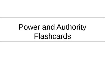 Preview of Year 12 Modern History Core - Power and Authority Flashcards
