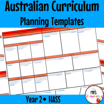 Preview of Year 2 HASS Australian Curriculum Planning Templates EDITABLE